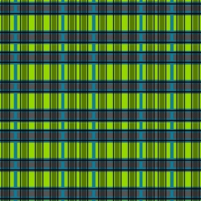 Tartan - Lime and Blue