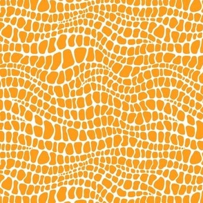 Alligator Pattern - Radiant Yellow and White