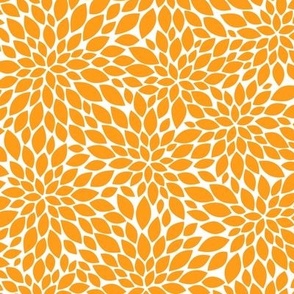 Dahlia Blossom Pattern - Radiant Yellow and White