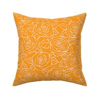 Rose Cutout Pattern - Radiant Yellow and White