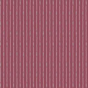 Sile Stripe: Dusty Rose & Magenta Dotted Stripe