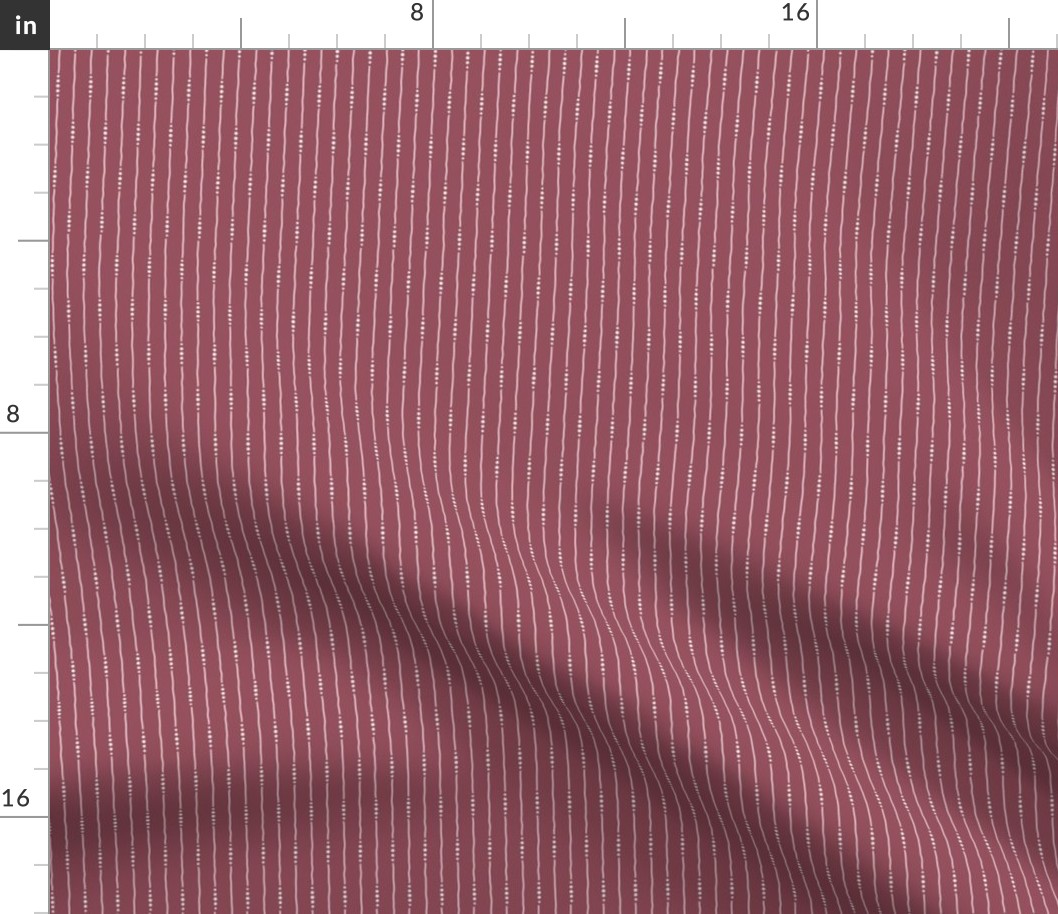 Sile Stripe: Dusty Rose & Magenta Dotted Stripe
