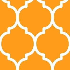 Extra Large Moroccan Tile Pattern - Radiant Yellow and White