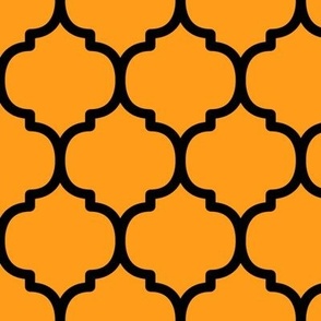 Large Moroccan Tile Pattern - Radiant Yellow and Black