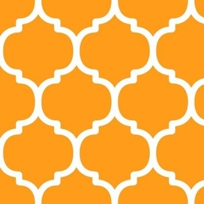Large Moroccan Tile Pattern - Radiant Yellow and White