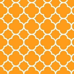 Quatrefoil Pattern - Radiant Yellow and White