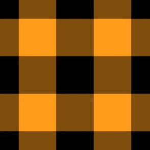 Jumbo Gingham Pattern - Radiant Yellow and Black