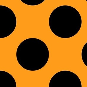 Large Polka Dot Pattern - Radiant Yellow and Black