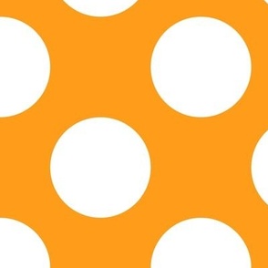 Large Polka Dot Pattern - Radiant Yellow and White
