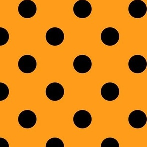 Big Polka Dot Pattern - Radiant Yellow and Black