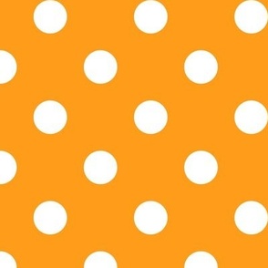 Big Polka Dot Pattern - Radiant Yellow and White