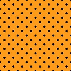 Small Polka Dot Pattern - Radiant Yellow and Black