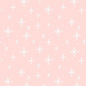 Snowflakes on Retro Pink