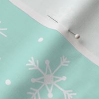 Snowflakes on Mint Blue