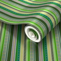 Shades of Green Fun, Colorful, Graphic Stripes