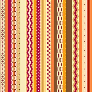 Fall for Stripes - Stripes and Fun Patterns in Autumn Hues