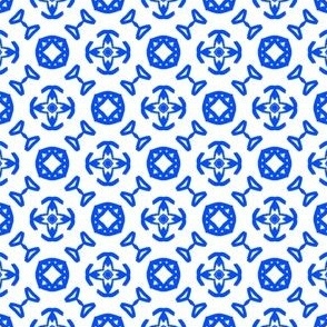 Blue and White Shapes