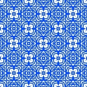 Blue and White Diamond Tiles