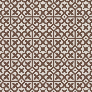 Geometric Pattern: Fleur-de-lis: Brownstone