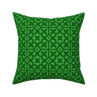 Geometric Pattern: Fleur-de-lis: Emerald Dark