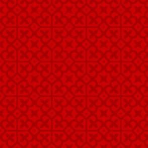 Geometric Pattern: Fleur-de-lis: Ruby Dark