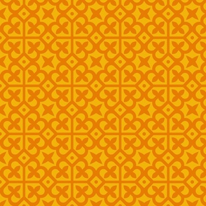 Geometric Pattern: Fleur-de-lis: Sunshine Dark