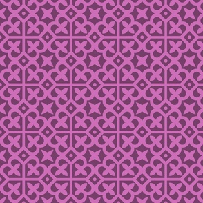 Geometric Pattern: Fleur-de-lis: Aubergine Light