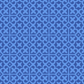 Geometric Pattern: Fleur-de-lis: Azure Light