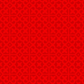 Geometric Pattern: Fleur-de-lis: Ruby Light
