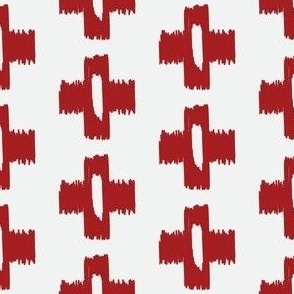 Ikat Cross Red 2”