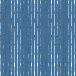 Sile Stripe: Porcelain Blue Dotted Stripe