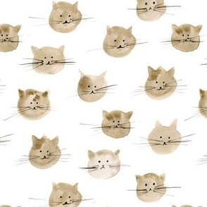Neutral cuties-kitties - watercolor cats - painted cute pets i109-3