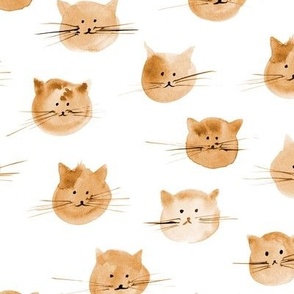 Ginger cuties-kitties - watercolor cats - painted cute pets i109-4