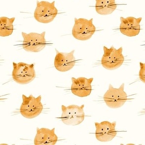 Ginger cuties-kitties - watercolor cats - painted cute pets i109-10
