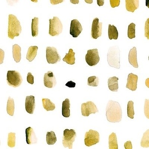 Mustard and earthy brush strokes collection - watercolor neutral spots - painted dots confetti - abstract brushstrokes a779-6