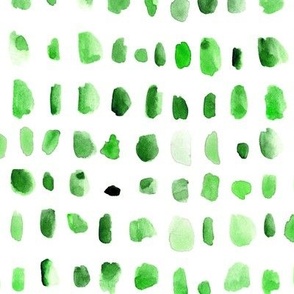 Shamrock green brush strokes collection - watercolor spots - painted dots confetti - abstract brushstrokes a779-8