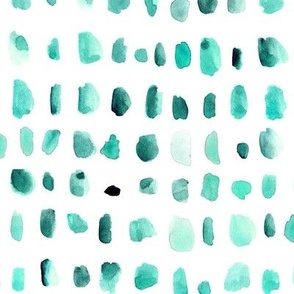 Emerald brush strokes collection - watercolor spots - painted dots confetti - abstract brushstrokes a779-9
