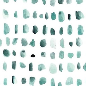 Teal brush strokes collection - watercolor spots - painted dots confetti - abstract brushstrokes a779-11