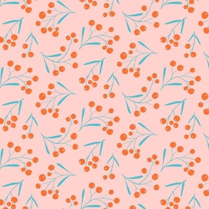 Candy berries (MEDIUM), orange, sky blue, light pink