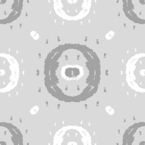 Circles and spots in gray tones 