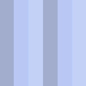 One Inch - Pastel  Winter Stripes in Blue-Grey