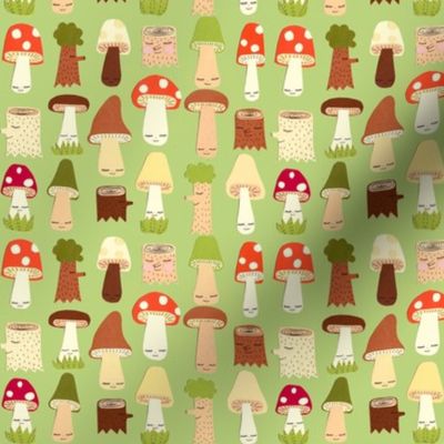 mushroom and forest friends