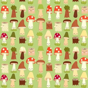 mushroom and forest friends