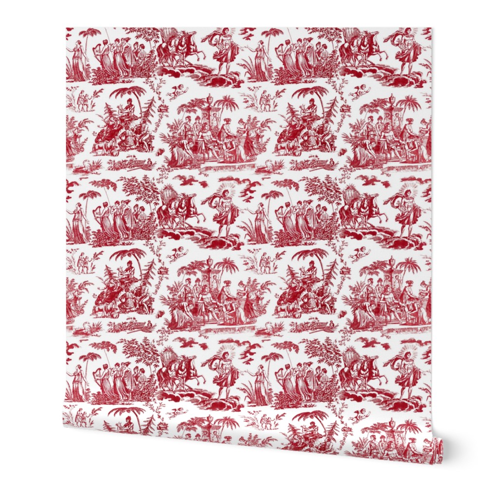 18th century french toile red