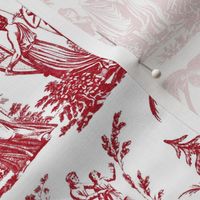 18th century french toile red