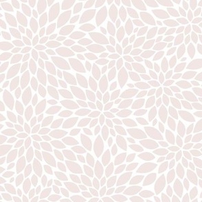 Dahlia Blossom Pattern - Eggshell White and White