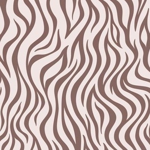 Zebra Stripe Pattern - Eggshell White and Cinnamon Bronze