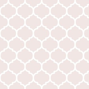 Moroccan Tile Pattern - Eggshell White and White