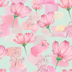 Floral pattern with waterco