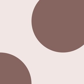 Jumbo Polka Dot Pattern - Eggshell White and Cinnamon Bronze